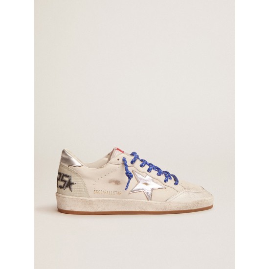 Men's Ball Star LTD in white nappa with silver star Men's Ball Star LTD in white nappa with silver star