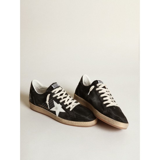 Men's Ball Star in black suede with white leather star Men's Ball Star in black suede with white leather star