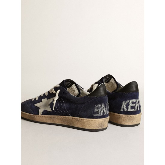 Men's Ball Star in dark blue suede with white nubuck star Men's Ball Star in dark blue suede with white nubuck star