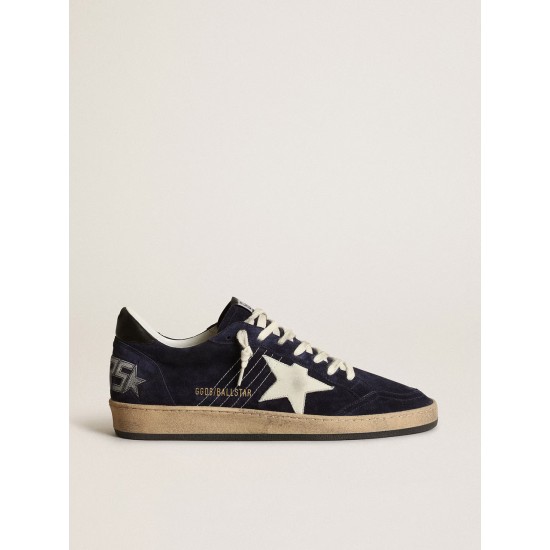 Men's Ball Star in dark blue suede with white nubuck star Men's Ball Star in dark blue suede with white nubuck star