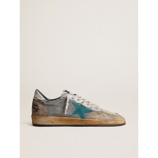 Men’s Ball Star LAB in gray nylon with aqua-green star Men’s Ball Star LAB in gray nylon with aqua-green star
