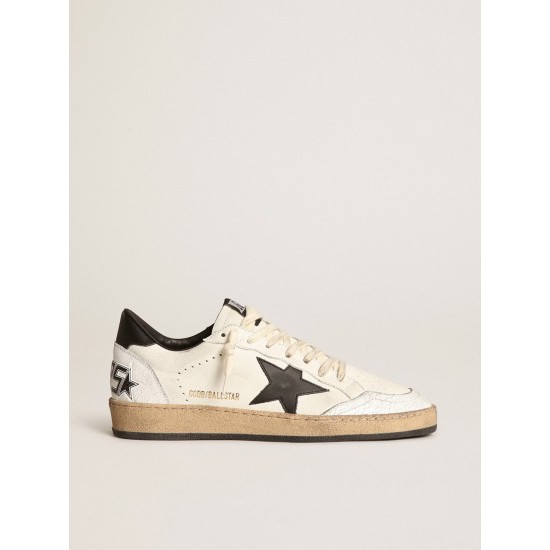 Men's Ball Star in white nappa with black star Men's Ball Star in white nappa with black star