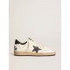 Men's Ball Star in white nappa with black star Men's Ball Star in white nappa with black star