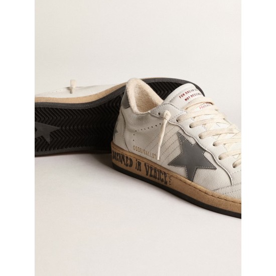 Ball Star in nappa with gray reflective nylon star and heel tab Ball Star in nappa with gray reflective nylon star and heel tab
