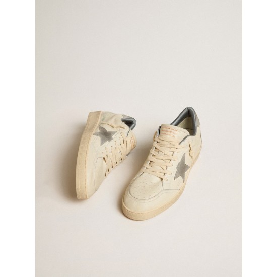 Ball Star in nappa leather with gray suede star and heel tab Ball Star in nappa leather with gray suede star and heel tab
