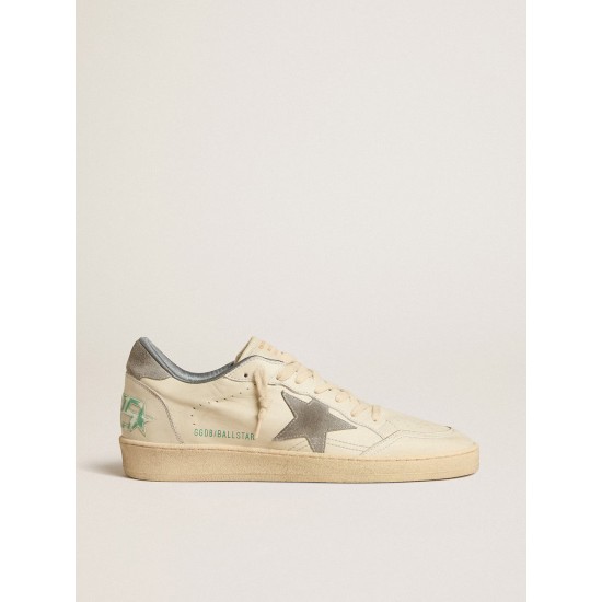 Ball Star in nappa leather with gray suede star and heel tab Ball Star in nappa leather with gray suede star and heel tab