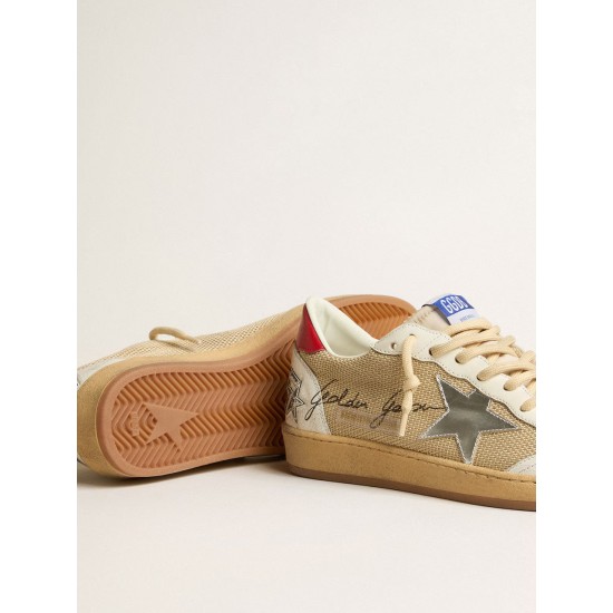 Ball Star LTD in mesh with metallic leather star and red heel tab Ball Star LTD in mesh with metallic leather star and red heel tab