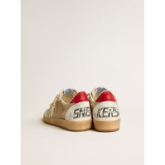 Ball Star LTD in mesh with metallic leather star and red heel tab Ball Star LTD in mesh with metallic leather star and red heel tab