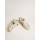 Ball Star LTD in silver leather with gray suede star and heel tab Ball Star LTD in silver leather with gray suede star and heel tab