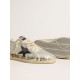 Ball Star LTD in silver leather with gray suede star and heel tab Ball Star LTD in silver leather with gray suede star and heel tab