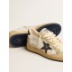 Ball Star in white mesh with vintage blue leather star and heel tab Ball Star in white mesh with vintage blue leather star and heel tab
