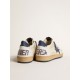 Men's Ball Star LTD in cream nappa with blue leather star and heel tab Men's Ball Star LTD in cream nappa with blue leather star and heel tab