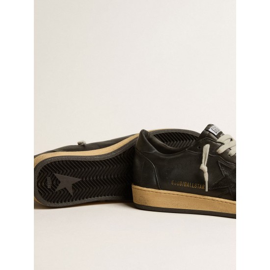 Ball Star in black nappa with suede star and black nappa heel tab Ball Star in black nappa with suede star and black nappa heel tab