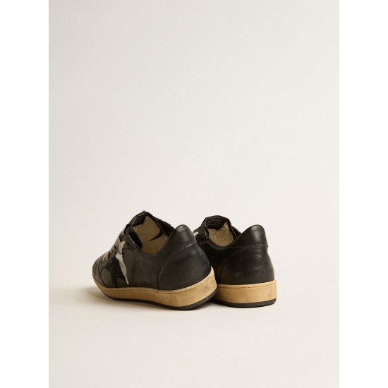 Ball Star in black nappa with suede star and black nappa heel tab Ball Star in black nappa with suede star and black nappa heel tab