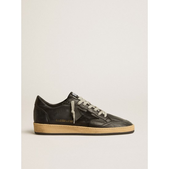 Ball Star in black nappa with suede star and black nappa heel tab Ball Star in black nappa with suede star and black nappa heel tab