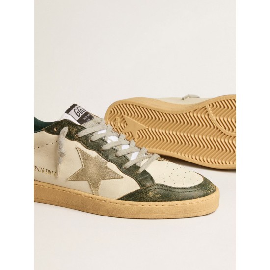 Ball Star LTD with platinum leather star and green leather heel tab Ball Star LTD with platinum leather star and green leather heel tab