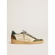 Ball Star LTD with platinum leather star and green leather heel tab Ball Star LTD with platinum leather star and green leather heel tab