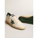 Men's Ball Star Wishes in white nappa leather with green leather star and heel tab Men's Ball Star Wishes in white nappa leather with green leather star and heel tab