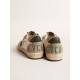 Men's Ball Star LTD in nappa with green star and dove-gray suede inserts Men's Ball Star LTD in nappa with green star and dove-gray suede inserts