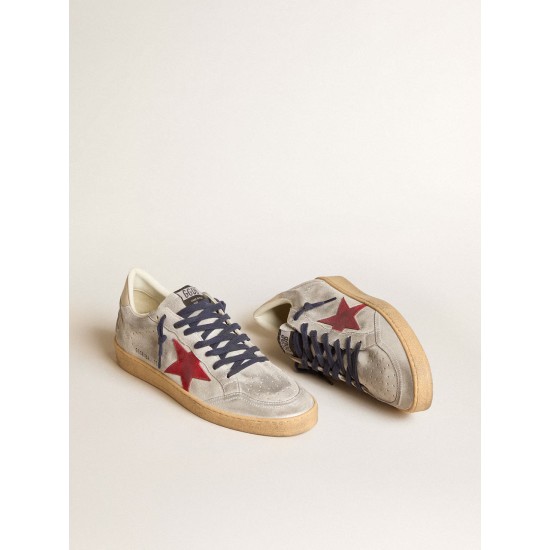 Ball Star in metallic suede with suede star and leather heel tab Ball Star in metallic suede with suede star and leather heel tab