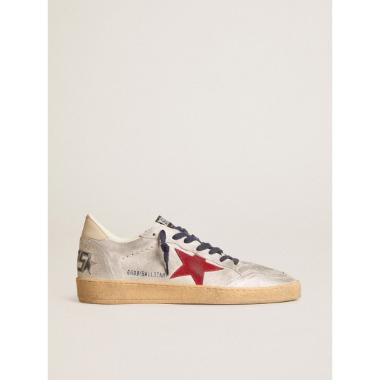 Ball Star in metallic suede with suede star and leather heel tab Ball Star in metallic suede with suede star and leather heel tab