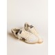 Men's Ball Star in white nubuck leather with brown suede star and heel tab Men's Ball Star in white nubuck leather with brown suede star and heel tab