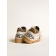 Men's Ball Star in white nubuck leather with brown suede star and heel tab Men's Ball Star in white nubuck leather with brown suede star and heel tab