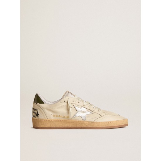 Ball Star with silver leather star and green leather heel tab Ball Star with silver leather star and green leather heel tab