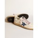 Men's Ball Star in nappa leather with blue suede star and platinum leather heel tab Men's Ball Star in nappa leather with blue suede star and platinum leather heel tab