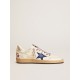 Men's Ball Star in nappa leather with blue suede star and platinum leather heel tab Men's Ball Star in nappa leather with blue suede star and platinum leather heel tab
