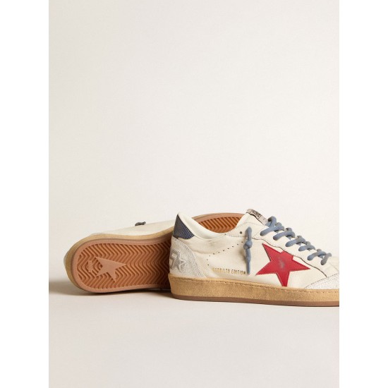 Ball Star LTD with red star and lizard-print leather heel tab Ball Star LTD with red star and lizard-print leather heel tab