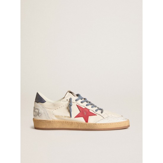 Ball Star LTD with red star and lizard-print leather heel tab Ball Star LTD with red star and lizard-print leather heel tab