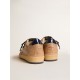 Ball Star in beige leather with blue patent leather star and heel tab Ball Star in beige leather with blue patent leather star and heel tab