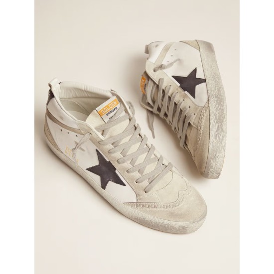 Men's Mid Star white with black star Men's Mid Star white with black star
