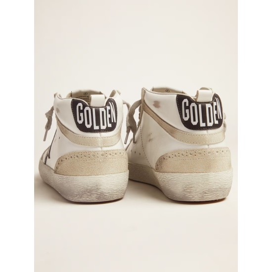 Men's Mid Star white with black star Men's Mid Star white with black star