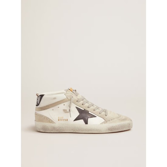 Men's Mid Star white with black star Men's Mid Star white with black star