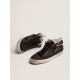 Men's Mid Star in nubuck with black leather star and silver flash Men's Mid Star in nubuck with black leather star and silver flash