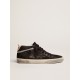 Men's Mid Star in nubuck with black leather star and silver flash Men's Mid Star in nubuck with black leather star and silver flash