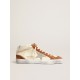 Mid Star LTD with gray leather star and beige cotton flash Mid Star LTD with gray leather star and beige cotton flash