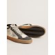 Mid Star in nappa leather with silver leather star and black suede flash Mid Star in nappa leather with silver leather star and black suede flash