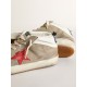 Men's Mid Star in dove gray suede with red leather star Men's Mid Star in dove gray suede with red leather star