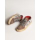 Mid Star in mesh and suede with a silver leather star Mid Star in mesh and suede with a silver leather star