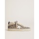 Mid Star LTD in gray nylon and nappa leather with white leather star Mid Star LTD in gray nylon and nappa leather with white leather star