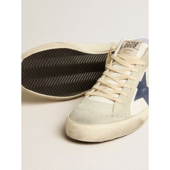 Men's Mid Star LTD with blue leather star and white nappa leather flash Men's Mid Star LTD with blue leather star and white nappa leather flash