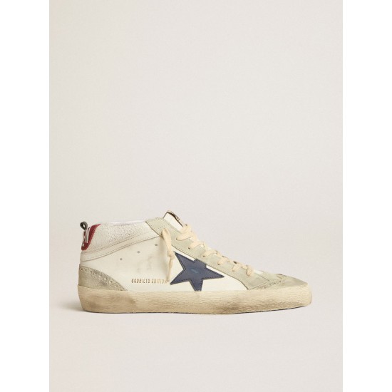 Men's Mid Star LTD with blue leather star and white nappa leather flash Men's Mid Star LTD with blue leather star and white nappa leather flash