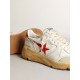 Men's Running Sole with leather star and heel tab with red print Men's Running Sole with leather star and heel tab with red print