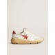 Men's Running Sole with leather star and heel tab with red print Men's Running Sole with leather star and heel tab with red print