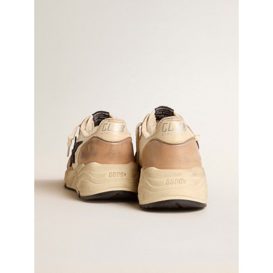 Running Sole in nylon and nubuck with dark blue suede star Running Sole in nylon and nubuck with dark blue suede star