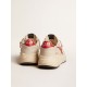 Men's Running Sole in gray nappa leather with red nappa leather star and heel tab Men's Running Sole in gray nappa leather with red nappa leather star and heel tab
