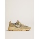 Running Sole in gray suede with white star and white heel tab Running Sole in gray suede with white star and white heel tab